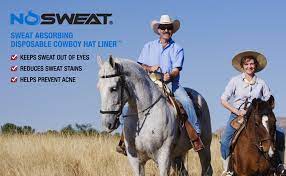 Amazon Com Cowboy Hat Sweat Liner Riding Helmet Liner Made In The Usa Nosweat 3 6 12 25 50 Pack Sports Outdoors