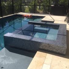 Black Iridescent 1 Mosaic Pool Mosaic Pool Tile Luxury Swimming Pools