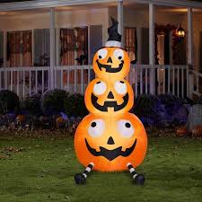 Airblown Inflatable 7ft Tall Pumpkin Stack By Gemmy Industries Walmart Com Halloween Inflatables Inflatable Pumpkin Stacked Pumpkins