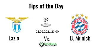 Tips Of The Day 23 02 2021 Lazio Vs Bayern Munich In 2021 Bayern Munich Bayern League Table