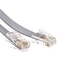 Acl 14 Feet Rj45 8p 8c Male To Male Telephone Flat Cable Data Reverse Silver Satin 1 Pack Rj45 Male To Male Telephone Accessories