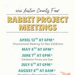 Austin County Fair Rabbit Project Meetings