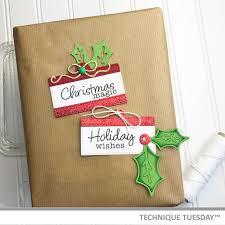 Download Holiday Wishes Holly Diy Gift Tags Paper Craft Project Idea Technique Tuesday PSD Mockup Templates