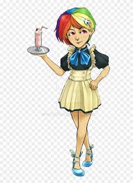 Maid Outfit By Popokoli - Rainbow Dash - Free Transparent PNG Clipart  Images Download