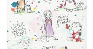 Enter the world of the painter of light as you create your own renditions of these paintings inspired by classic disney movies, including the jungle book , lady and the tramp. Disney Animators Collection Postcard And Paint Set