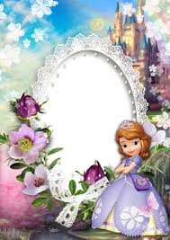 So you can choose and match this colour with as your party theme 2. Children Photoshop Frame Png Psd Template Princesses Sofia Princess Sofia Invitations Princess Frame Princess Sofia Birthday