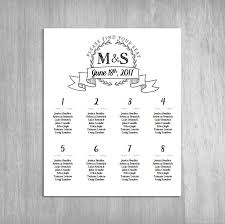 instant download printable seating chart poster template