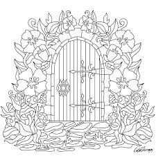 Here, we will hook you up with a number of coloring sheets of adult people's pictures. Garden Gate Door Flowers To Color With Color Therapy Http Www Apple Co 1mgt7e5 Colortherapyapp C Mandala Coloring Pages Coloring Books Cute Coloring Pages
