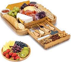 Food52 x jk adams marble board at food52. Amazon Com Smirly Cheese Board And Knife Set 13 X 13 X 2 Inch Wood Charcuterie Platter For Wine Cheese Meat Cheese Servers