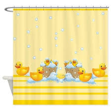 Rubber Duckies Yellow Shower Curtain By Zazzling Home Decor Cafepress Rubber Ducky Bathroom Yellow Shower Curtains Duck Shower Curtain