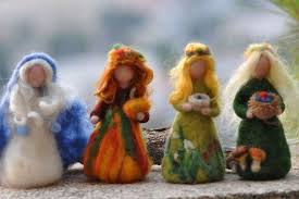 Needle Felted Waldorf Wool Fairy Winter Waldorf Inspired Standing Doll Soft Sculpture Needle Felt By Daria Lvovsky In 2021 Felt Dolls Needle Felting Needle Felting Projects