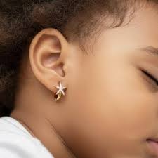 Small Gold Starfish Earrings