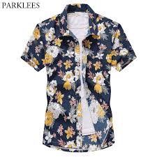 Maybe you would like to learn more about one of these? Hawaiian Floral Print Holiday Shirt Men Summer Casual Short Sleeve Tropical Flower Beach Shirts Navy Blue Party Camisas Hawaiana Casual Shirts Aliexpress