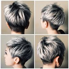 Blonde and black balayage highlights on fine haircut; Short Highlights Short Silver And Black Hair Novocom Top