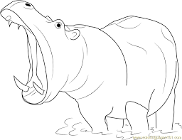 Mouth coloring pages are a fun way for kids of all ages to develop creativity, focus, motor skills and color recognition. Hippopotamus Open Mouth Coloring Page For Kids Free Hippopotamus Printable Coloring Pages Online For Kids Coloringpages101 Com Coloring Pages For Kids