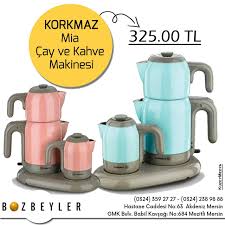 korkmaz mia cay kahve ile misafirlerinize ayni termal govde uzerinde sicacik cay ve bol kopuklu turk kahvesini ayni anda hazirlayi kahve maki nesi kahve mazda