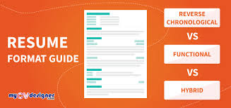 Reverse chronological resumes can be used by anyone. Resume Format Guide Reverse Chronological Vs Functional Vs Hybrid Resumes My Cv Designer