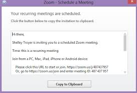 Click schedule to open the calendar you have selected and set up your recurring meeting. Zoom Conferencing How To Schedule Recurring Meetings It News
