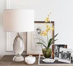 Finished with a gray linen cylinder drum shade and ball finial to match, let this lam.read more. Carlotta Faceted Crystal Table Lamp Base Table Lamp Base Lamp Bases Best Desk Lamp