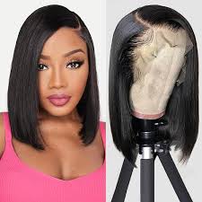 Amazon.com : Eubeauty 2 by 6 Kim K Glueless Wigs Human Hair Pre Plucked  Easy Cut Middle Part Preference Human Hair wig 180% Wear and Go Wigs for  Black Women (2×6 black,