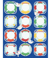 Nautical Birthday Chart