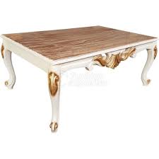 White coffee table, size 90cm x 55cm x 45cm, with shelf, acrylic paint 130,00 sar. Classic Coffee Table