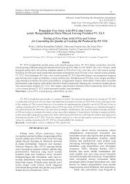 Semoga bermanfaat dan terima kasih atas kunjungannya. Pdf Testing Of Free Fatty Acid Ffa And Colour For Controlling The Quality Of Cooking Oil Produced By Pt Xyz