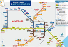 Plan Du Tramway De Montpellier Carte De Montpellier Tram Montpellier Montpellier
