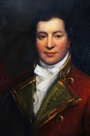 Framed Thomas Beach oil portrait painting: (attributed to Thomas Beach