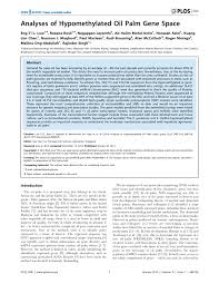 Mohd amin aizuddin bin mohd asri. Pdf Analyses Of Hypomethylated Oil Palm Gene Space