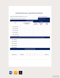 Free Daily Construction Report Template Pdf Word Doc Apple Mac Pages Google Docs Report Template Word Doc Pamphlet Template