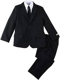 Spring Notion Boys Modern Fit Black Dress Suit Set 14 Dress Suits Black Suit Dress Fitted Black Dress