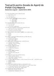 Politia rutiera a dat amenzi de 1,6 milioane de lei, a suspendat 385 de permise auto si a retras 66 de certificate de inmatriculare! Test Grila Pentru Scoala De Agenti De Politie Cluj Napoca