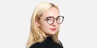 Women's Round Glasses Firm231109 in Tortoise Clear Pink