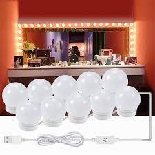 It protects the bulb well and maximizes its light, adding a classic atmosphere to any space. Kohree 10 14 Bulb Vanity Lights For Mirror Diy Hollywood Lighted Makeup Vanity Mirror With Dimmable Lights Plug In Makeup Light For Bathroom Wall Mirror Walmart Com Walmart Com