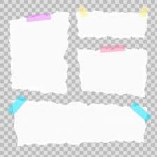 El Conjunto De Papel Blanco En Blanco Cubrio Con Marcadores Rojos En La Ilustracion De Vector Aislado Realista Fon Sobres De Papel Tiras De Papel Clip De Papel