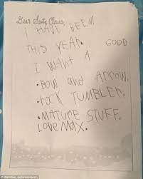 (ok, once it's safe to do so!) 7. Children Write Santa Lists For The Weird And Wonderful Things They Want For Christmas Daily Mail Online