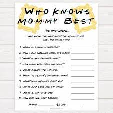 We moms need to stick together and lift each other up! Pin By Fun Baby Shower Games On Fun Family Games Who Knows Mommy Best Baby Shower Printables Printable Baby Shower Games