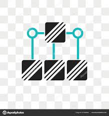 Data Analytics Flow Chart Vector Icon Isolated Transparent