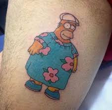 40 New Ideas For Tattoo Flower Old School Awesome Simpsons Tattoo Homer Simpson Funny Tattoos
