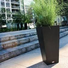Veradek Midland 13 In Square Black Tall Plastic Planter Mv28b Square Planters Tall Outdoor Planters Planters