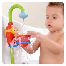 This bestselling bathtub toy for babies and toddlers attaches directly to the tub and draws water from the bath up through its spout, creating a gentle and constant water stream. Amazon Com Baby Bath Toy Flow N Fill Spout Three Stackable Cups And Automated Spout Baby Bath Toys Baby Bath Toys Baby Bath