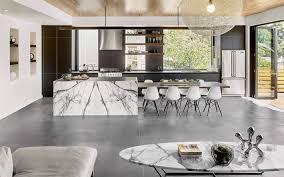 Download Wallpapers Kitchen Modern Interior Large Table Stylish Interior Design Besthqwallpapers Com Decoracao Cozinha Moderna Ideias Para Interiores Melhores Projetos De Cozinha