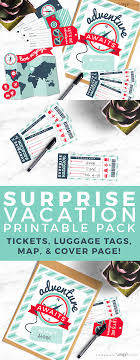 Surprise Vacation Reveal Gift Idea Printable Surprise Vacation Reveal Surprise Vacation Surprise Gifts For Him