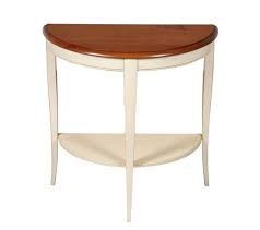 Dans une cuisine domestique, vous obetez un gain de place appréciable. Console Demi Lune En Merisier Massif Blanc Creme Table Console But