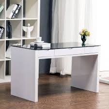 Black And White Office Table Maestro Computer Study Desk W Black Glass White Contemporary Office Desk White Desk Office Office Desk Designs