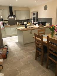 Howdens Burford Grey Kitchen Kitchen Flooring Open Plan Kitchen Diner Kitchen Diner