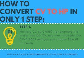 cv to hp horsepower calculator formula how convert and