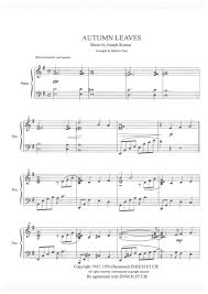 Song From A Secret Garden ноты для фортепиано скачать Download Autumn Leaves For Solo Piano Sheet Music By Joseph Kosma Sheet Music Plus Jazz Piano Sheet Music Piano