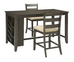 These pieces can be more practical for tall family members, add an interesting height variation to furnishings and also appear take up less space visually. Rokane 3 Piece Counter Height Dining Set Furniture Deals Online